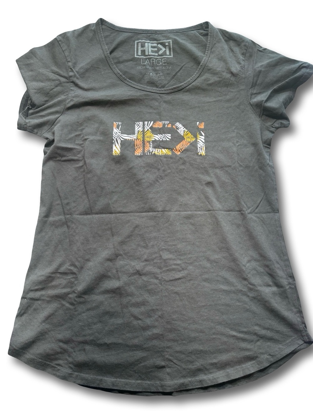 Women's Gray Short-Sleeve Logo Tee